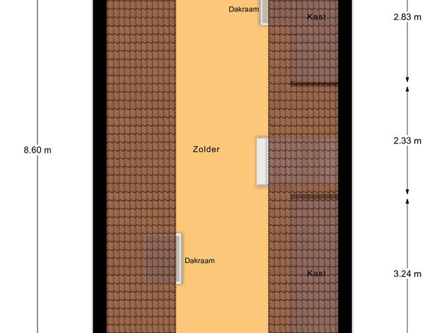 Plattegrond van Zusters van Orthenpoort 16