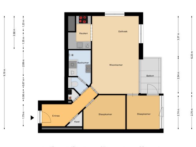 Plattegrond van Bordeslaan 126
