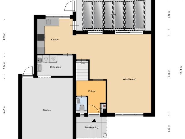 Plattegrond van Dorpstraat 5C