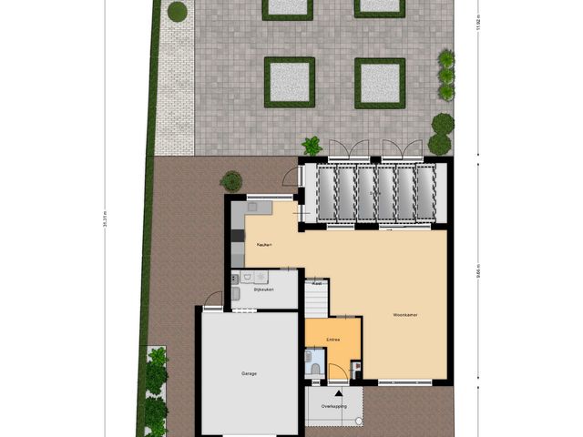 Plattegrond van Dorpstraat 5C