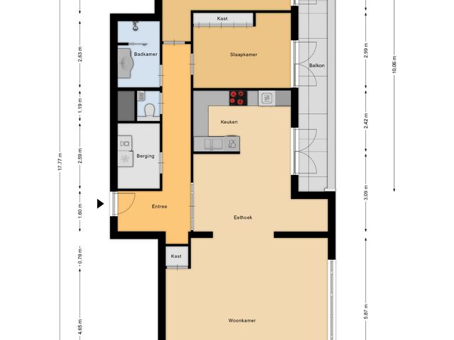 Plattegrond van Leeghwaterlaan 21