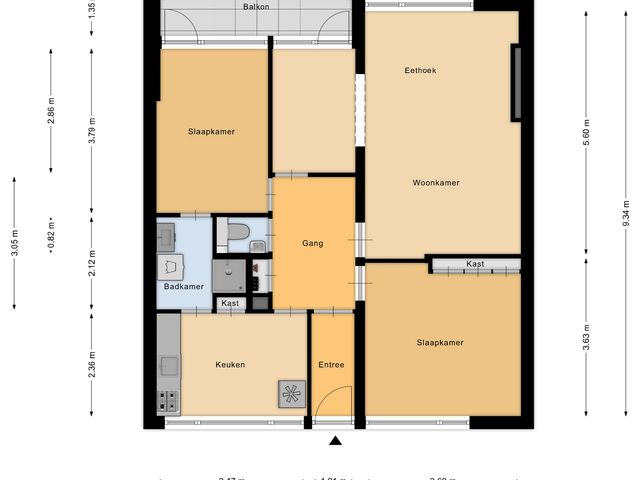 Plattegrond van Otto Copesstraat 99