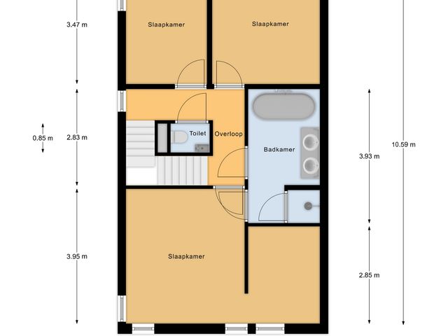 Plattegrond van Vonkenwaard 21