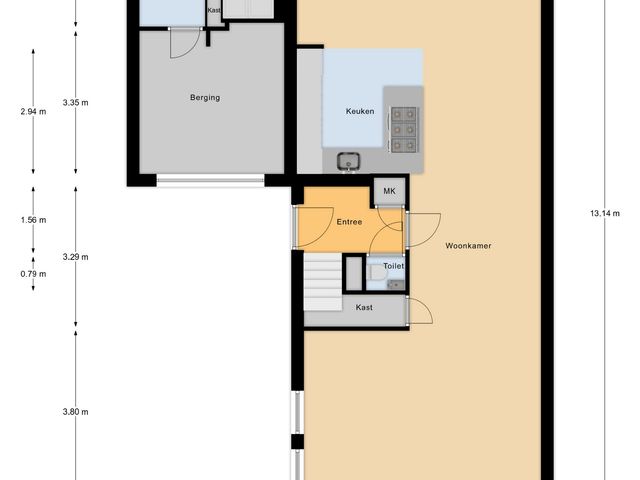 Plattegrond van Vonkenwaard 21