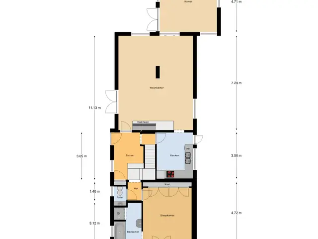 Plattegrond van Elzenstraat 7