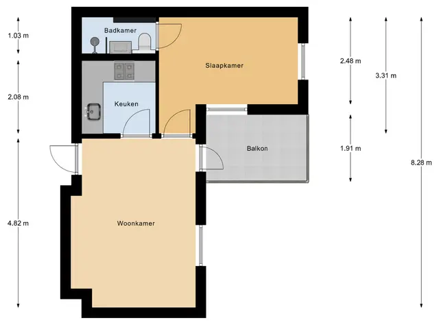 Plattegrond van Oranje Nassaulaan 19B