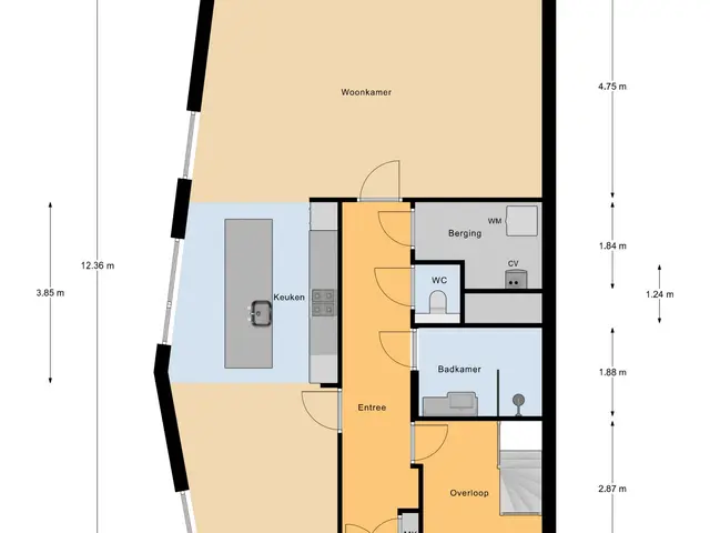 Plattegrond van Bordeslaan 157