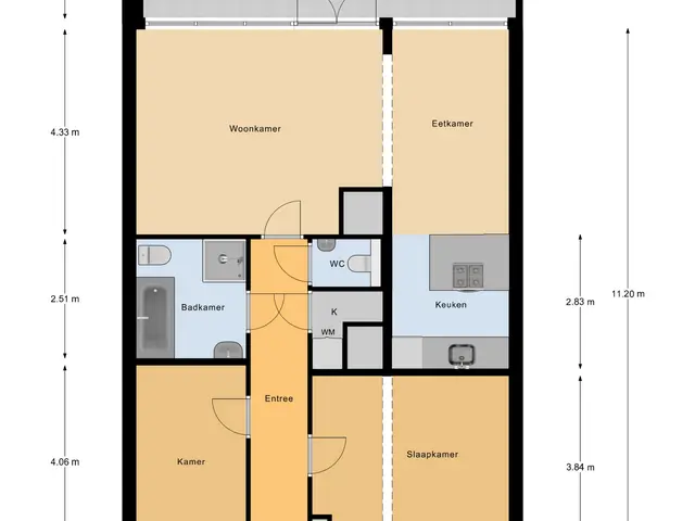 Plattegrond van Bordeslaan 296