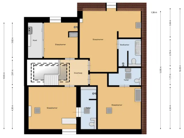 Plattegrond van Hinthamereinde 13