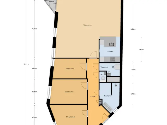 Plattegrond van Bordeslaan 127