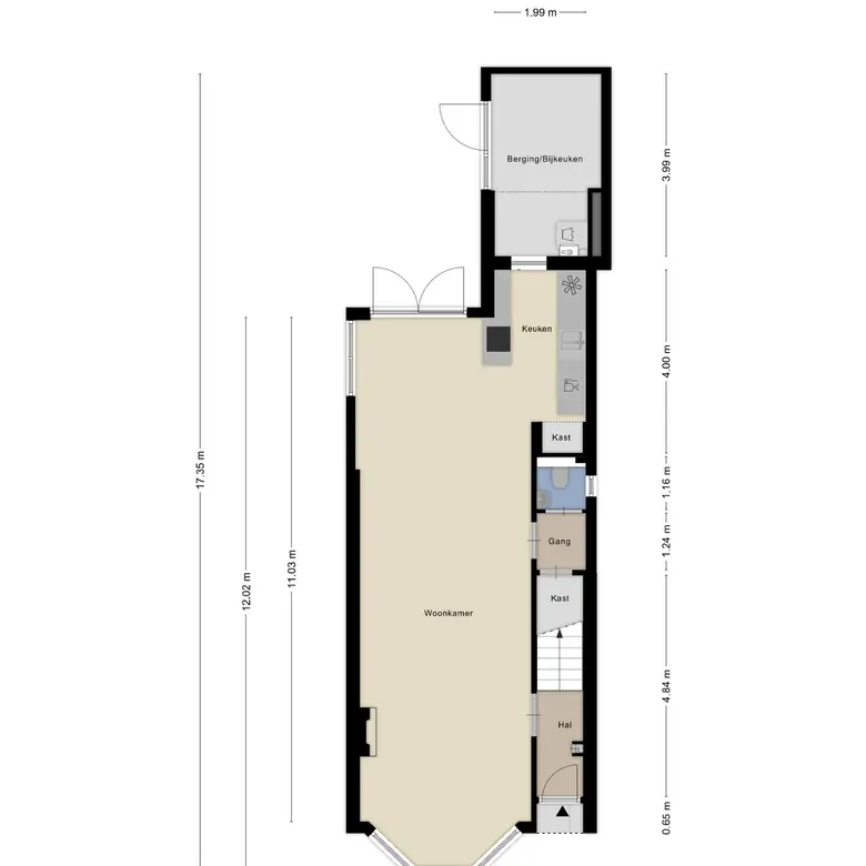 Plattegrond 3 van Nieuwpoortslaan 182