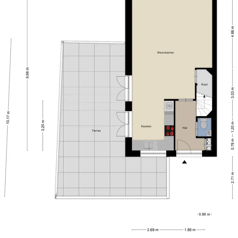 Plattegrond 1 van Geestersingel 70