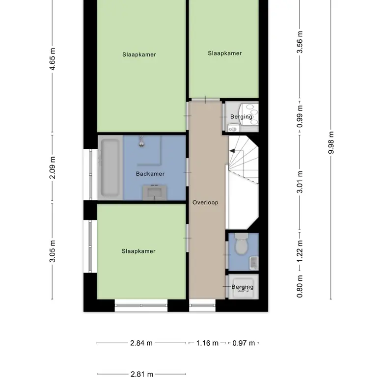 Plattegrond 2 van Geestersingel 70