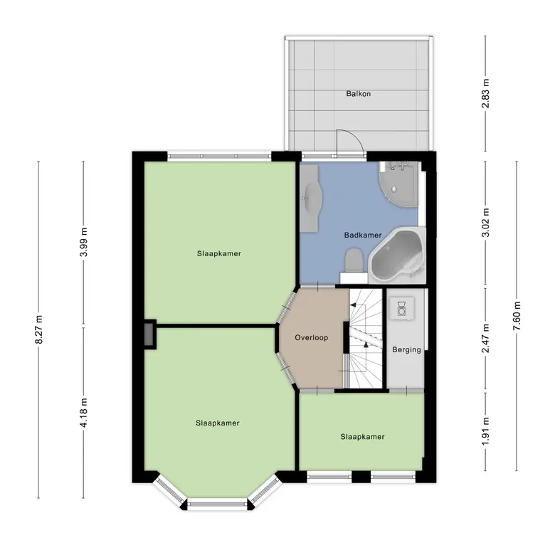 Plattegrond 3 van Burgemeester Palingstraat 1