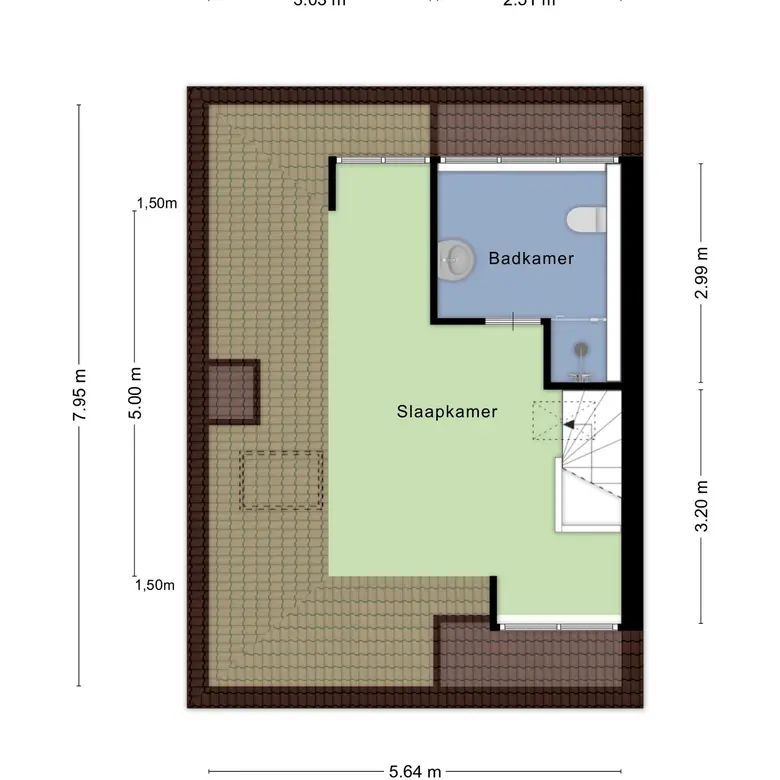 Plattegrond 5 van Kennemerstraatweg 146