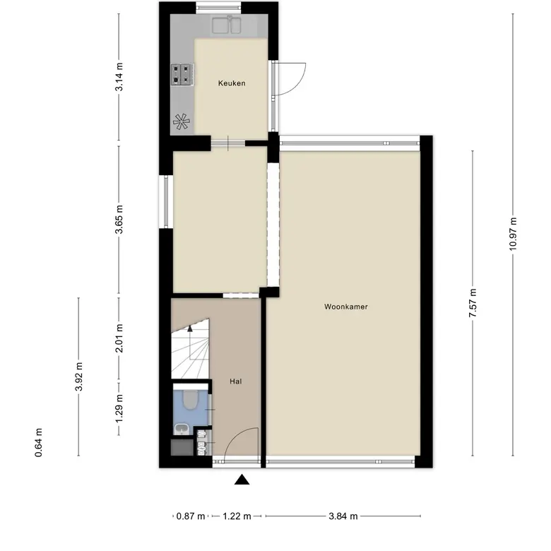 Plattegrond 2 van Waalstraat 28