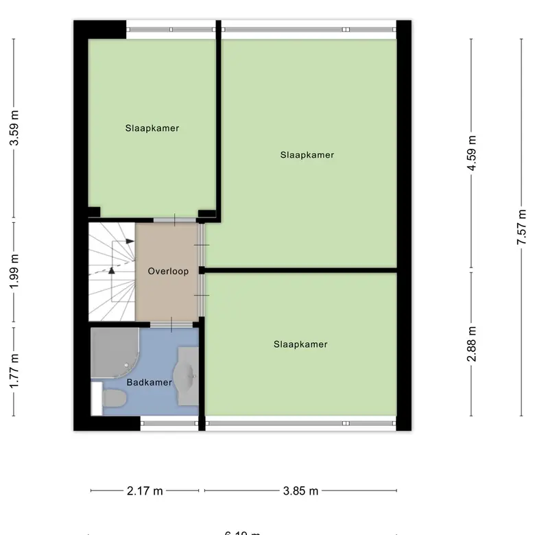 Plattegrond 4 van Waalstraat 28