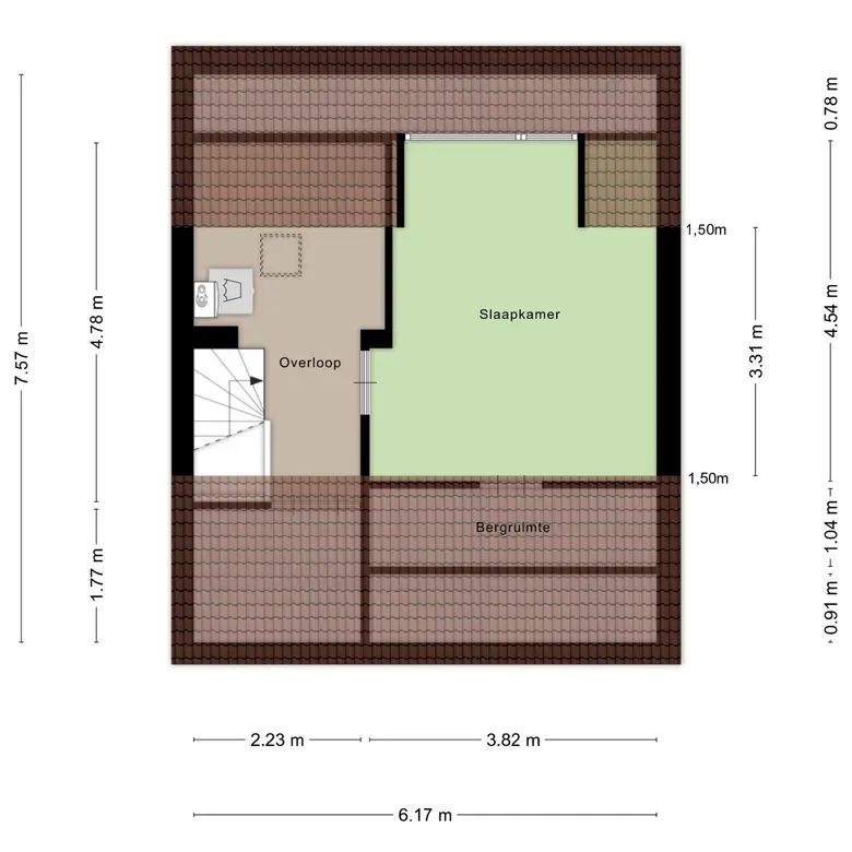 Plattegrond 5 van Waalstraat 28