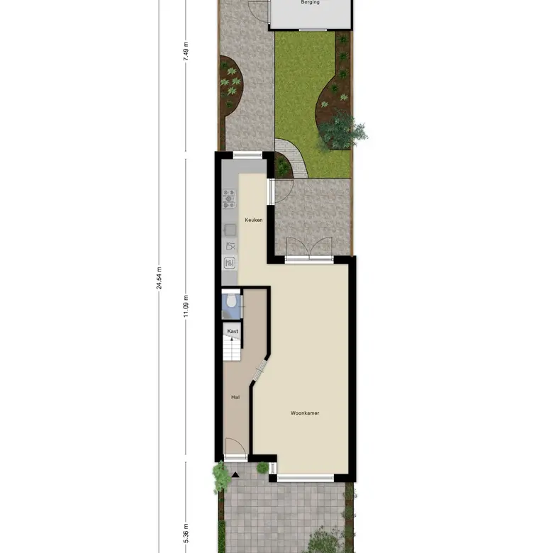 Plattegrond 3 van Frans Halsstraat 45