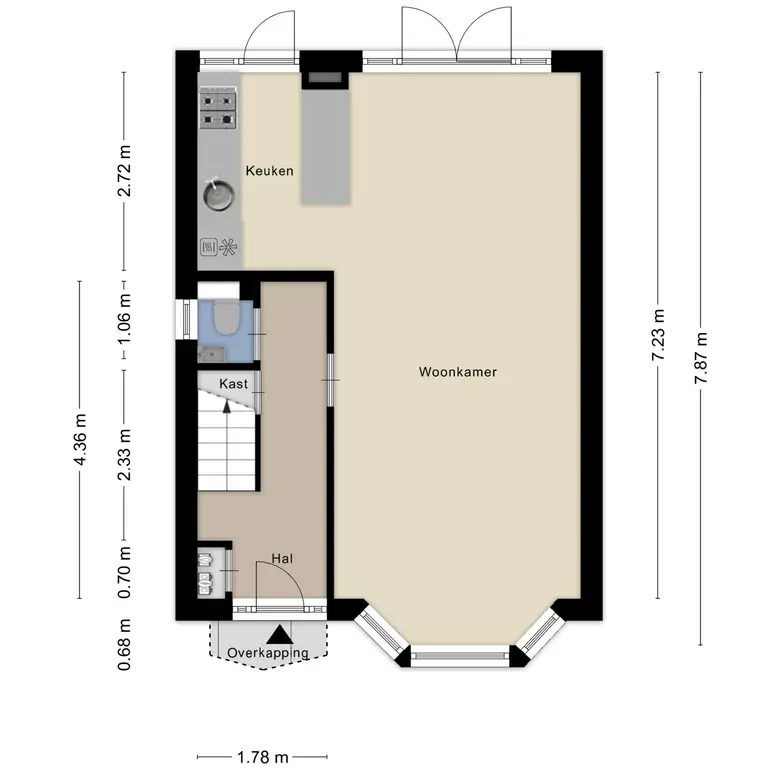 Plattegrond 2 van Houtmanstraat 5
