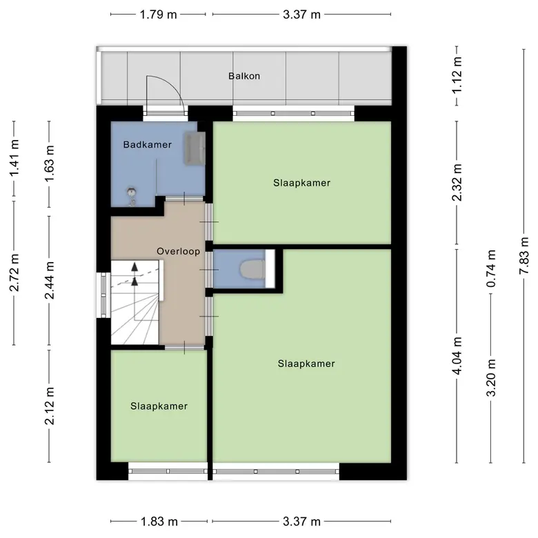 Plattegrond 3 van Houtmanstraat 5