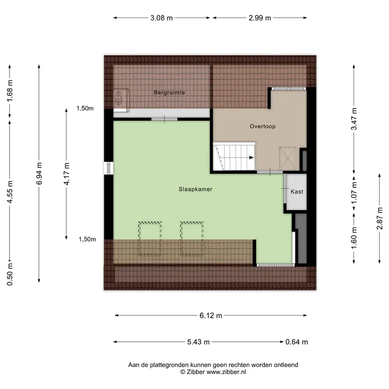 Plattegrond 4 van Comansstraat 7