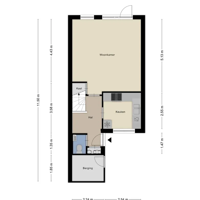 Plattegrond 2 van Wolkammerstraat 15
