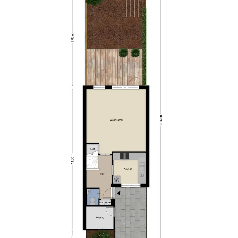 Plattegrond 3 van Wolkammerstraat 15