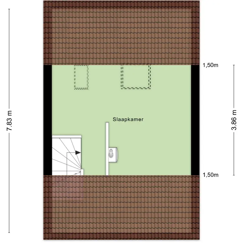 Plattegrond 5 van Wolkammerstraat 15