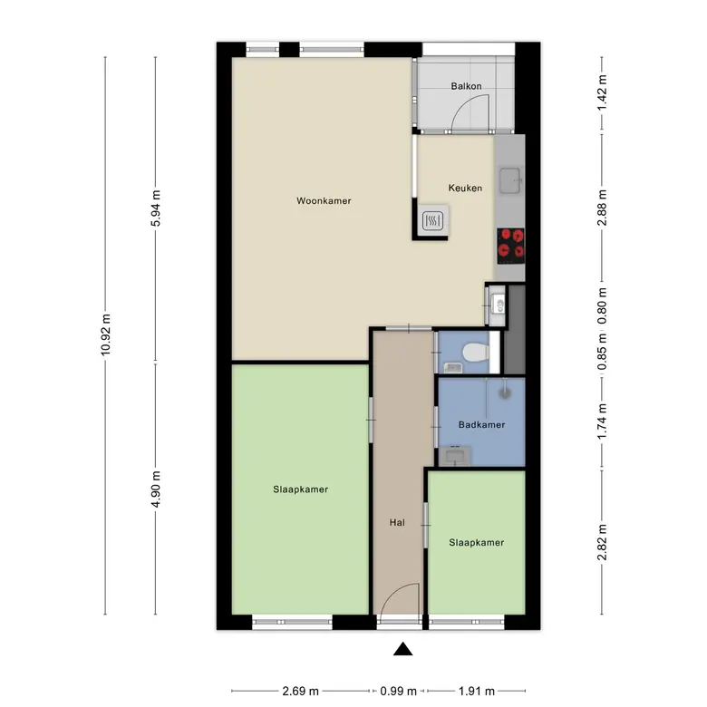 Plattegrond 1 van Museumstraat 33