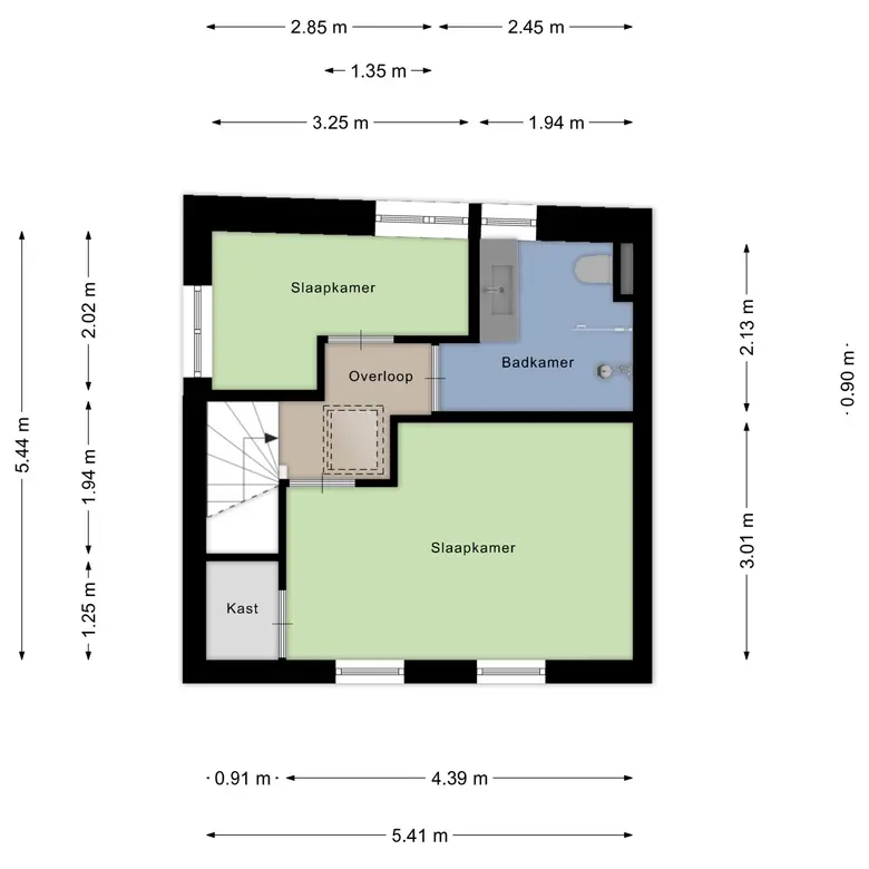 Plattegrond 2 van Hoogstraat 26