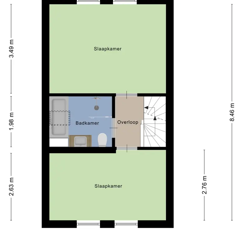 Plattegrond 3 van Hornstraat 6