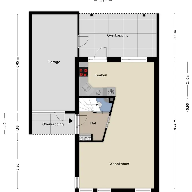 Plattegrond 1 van Eufraatstraat 13
