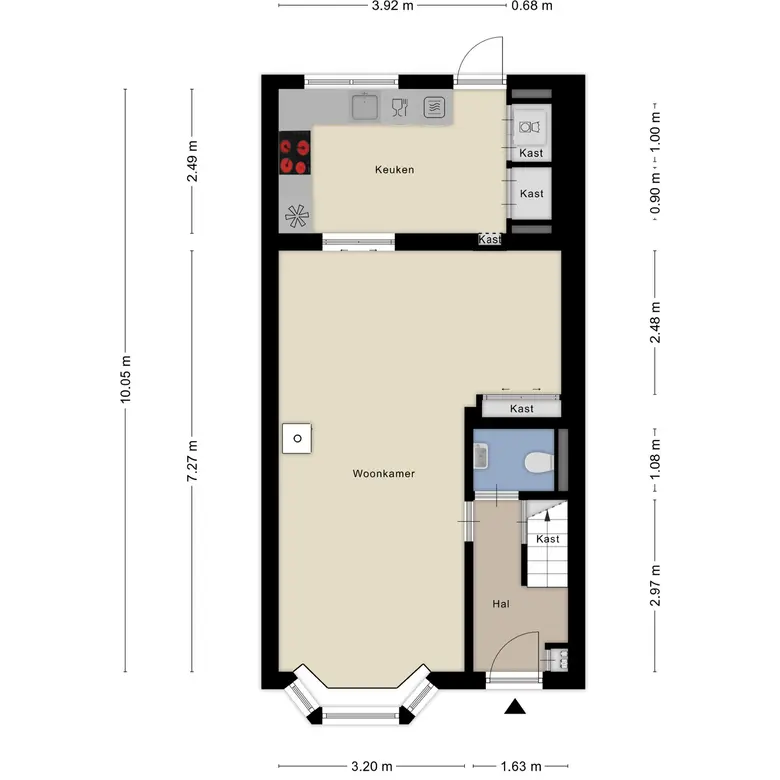 Plattegrond 2 van Ooievaarstraat 5