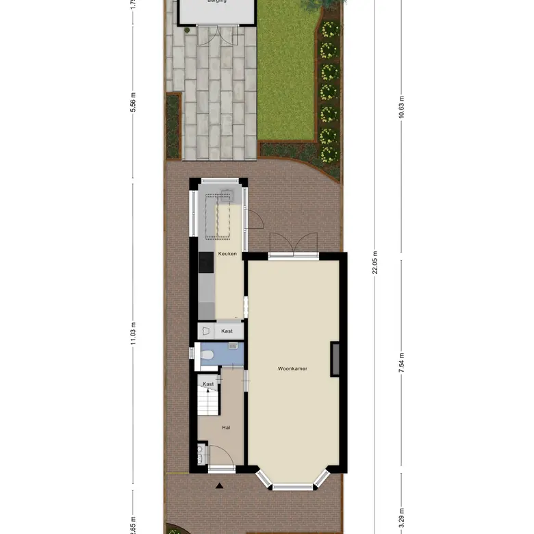 Plattegrond 1 van Acacialaan 1