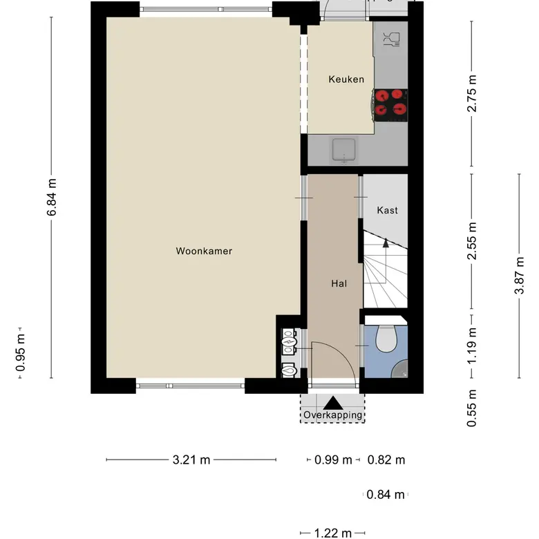 Plattegrond 2 van Doelmanstraat 16