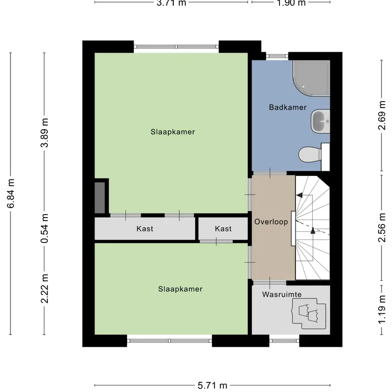 Plattegrond 3 van Doelmanstraat 16