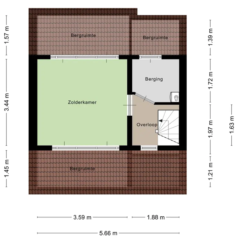 Plattegrond 4 van Doelmanstraat 16