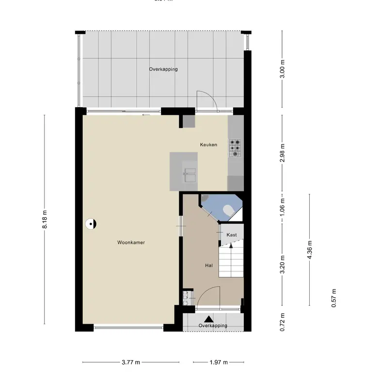 Plattegrond 2 van Ligusterhof 18
