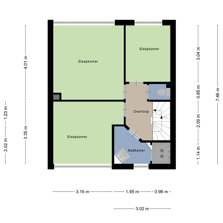 Plattegrond 3 van Ligusterhof 18