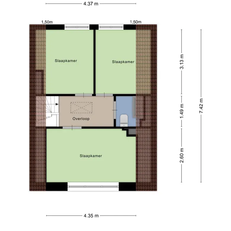Plattegrond 3 van Noorderwijkweg 21