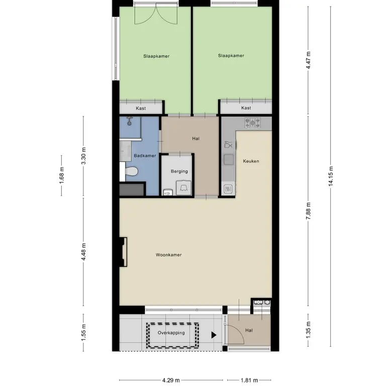 Plattegrond 1 van Catharina-Amaliahof 29