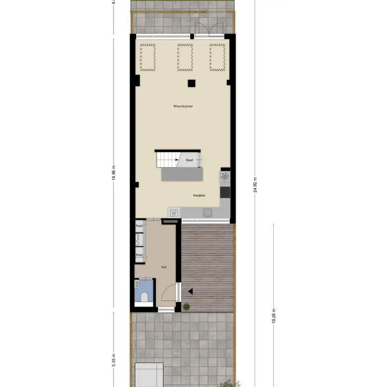 Plattegrond 1 van Ladderbeekstraat 119