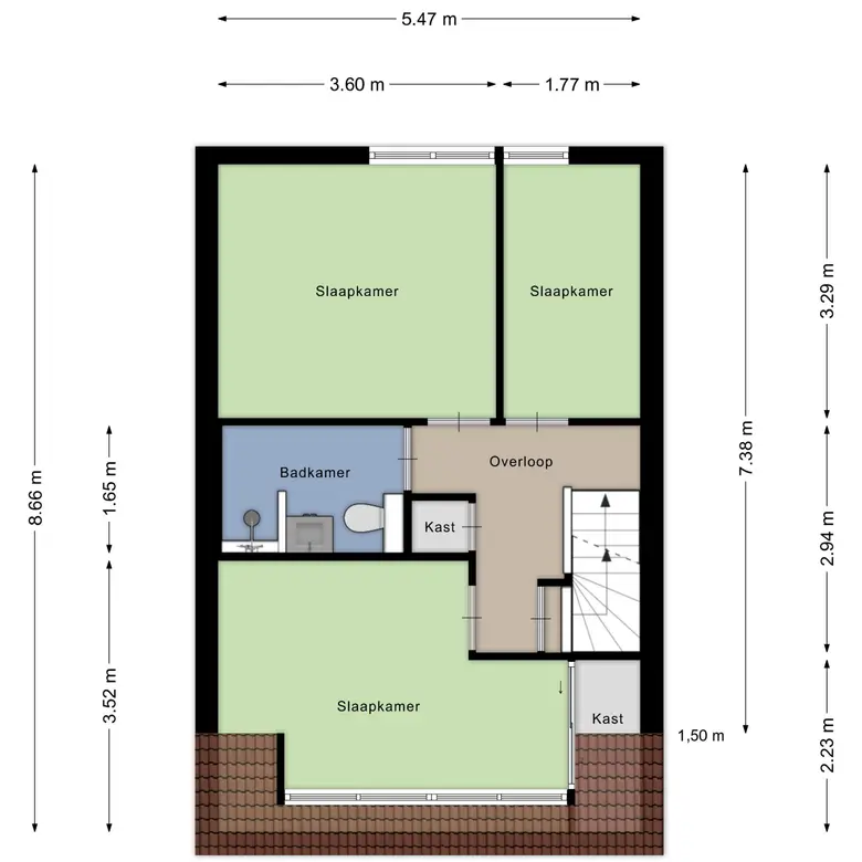 Plattegrond 3 van Bohemenstraat 44