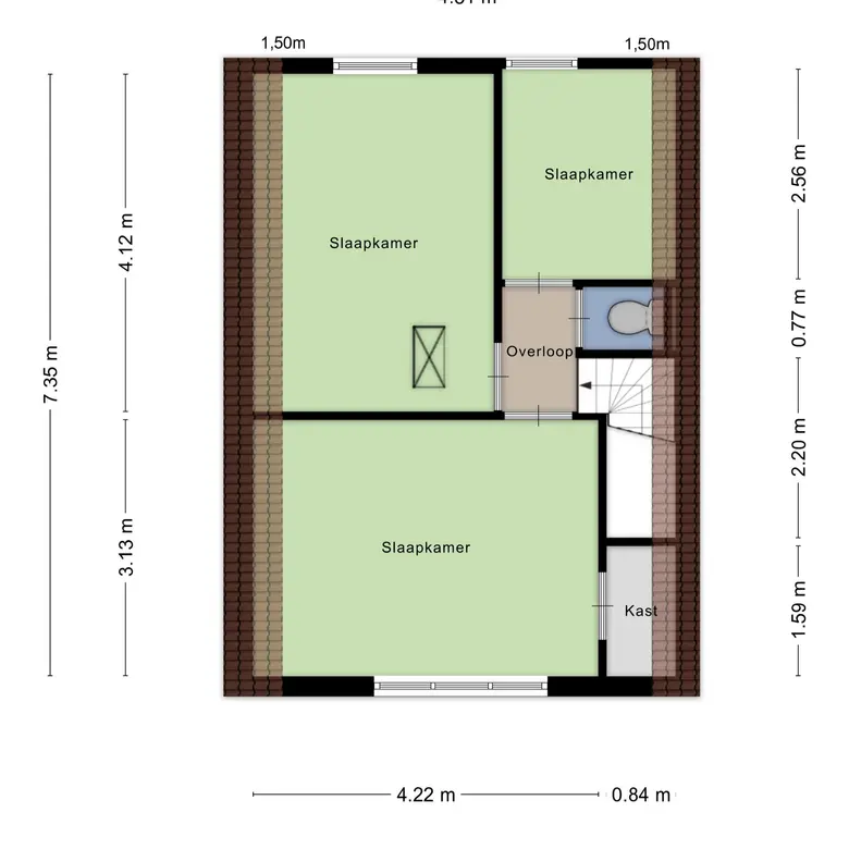Plattegrond 3 van Arendsweg 159