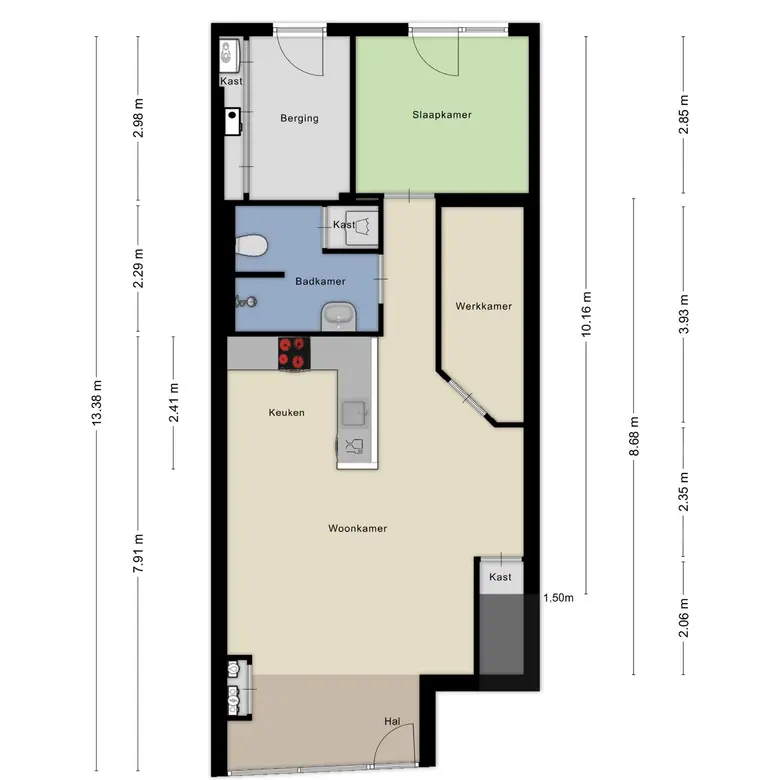 Plattegrond 2 van Breestraat 166