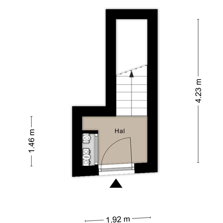 Plattegrond 1 van Breestraat 166A