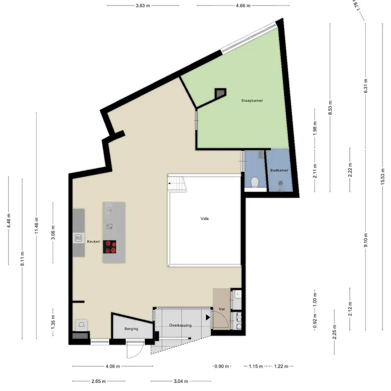 Plattegrond 1 van Meerstraat 12