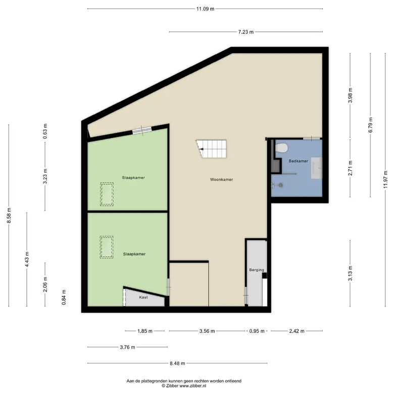 Plattegrond 2 van Meerstraat 12