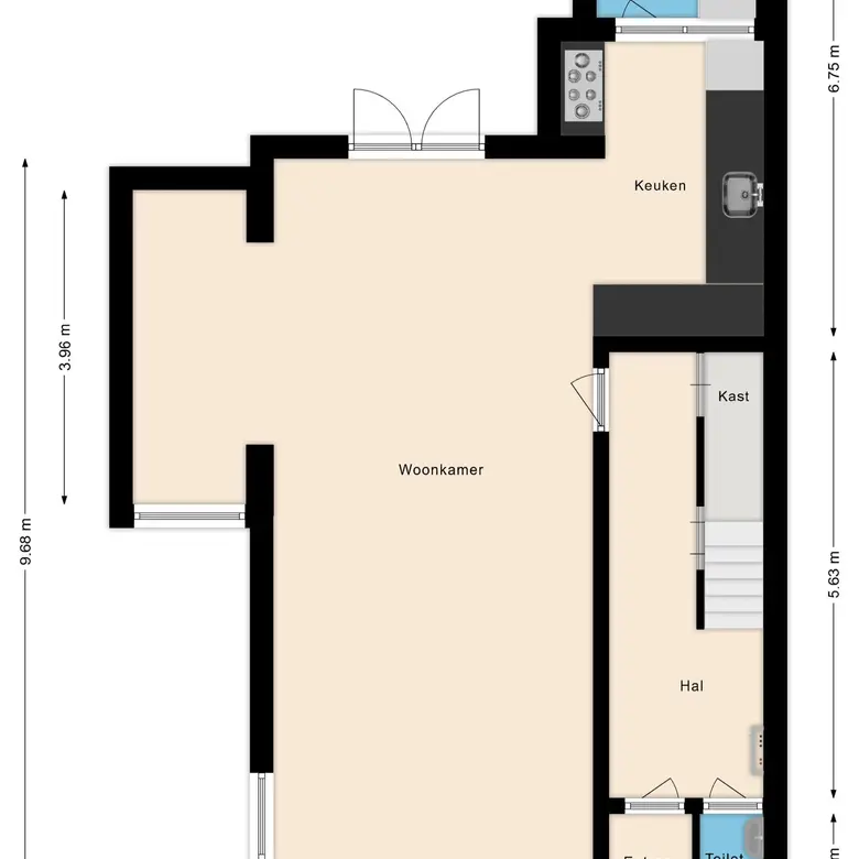 Plattegrond 2 van Dr. Schuitstraat 11